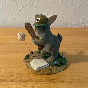 Charming Tails "Ready To Take A Swing At It" Rabbit Baseball Fig., Limited Ed.